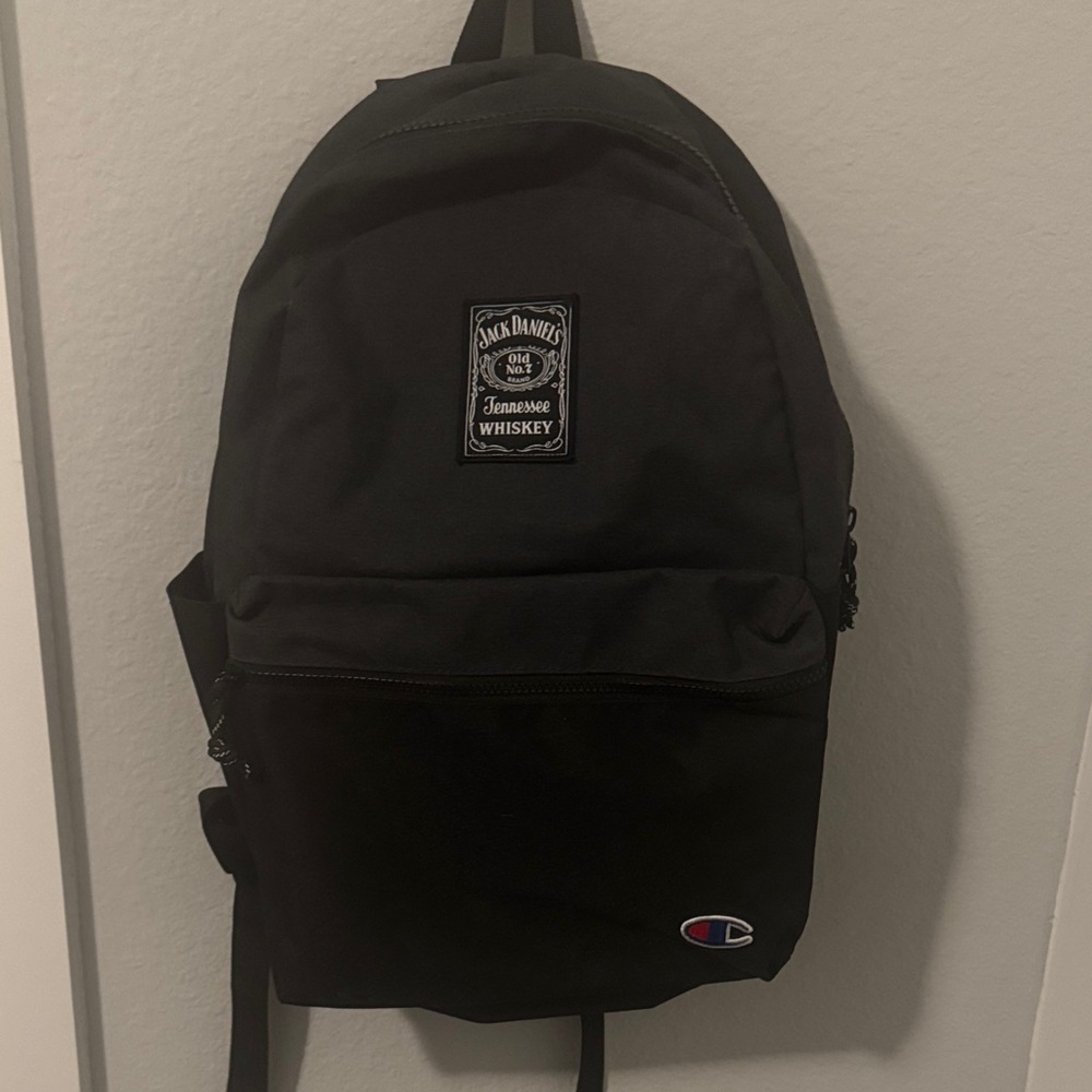 Champion Black Backpack with Logo Patch